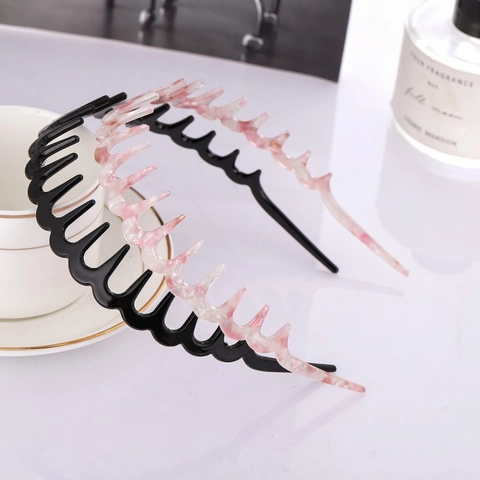 Cerchietto Con Denti Ondulati Acetato Antiscivolo Cerchio Per Capelli Motivo Marmo Accessori Eleganti Per Capelli Donna