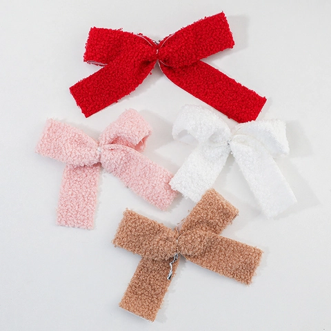 Fiocco Di Natale In Peluche Teddy Ornamenti Da Appendere Per Decorazioni Albero Festa Festiva Fiocchi In Tessuto Fatti A Mano