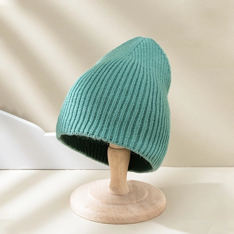 Knitted Beanie Hat Soft Acrylic Ribbed Warm Winter Outdoor Daily Casual Simple Versatile Solid Color For Men Women