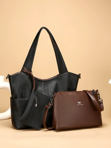 Bolso Tote De Gran Capacidad Para Mujer Con Bolsa Pequeña Cuero PU Patrón Elefante Bolso De Mano Commuter Elegante