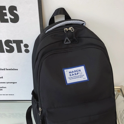 Zaino In Nylon Alla Moda Grande Capacità Cartella Scolastica Minimalista Resistente All'acqua Per Studenti Laptop