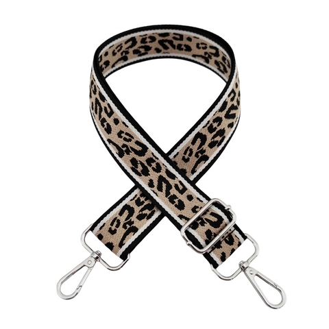 Adjustable Leopard Print Wide Bag Strap Replacement Polyester Cotton Shoulder Strap For Handbags Crossbody Bags