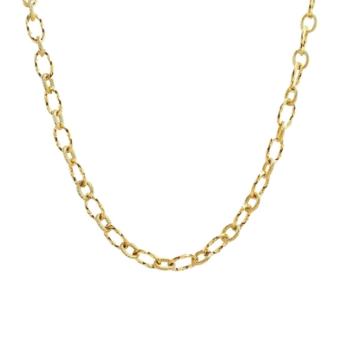 Grobe Gliederkette Goldfarben Titane Edelstahl Halskette Minimalistischer Schmuck Für Damen Und Herren