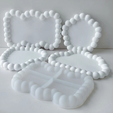 Stampo In Silicone Bordo A Bolle Per Sottobicchieri Vassoio Colata Di Resina Fai Da Te Fatto A Mano Forme Cuore Nuvola Tondo
