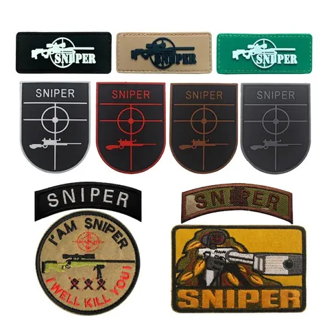 Taktisches Sniper Morale Patch PVC Stickerei Klettverschluss Abzeichen Militär Outdoor Combat Ausrüstung Dekoration Für Rucksack Jacke