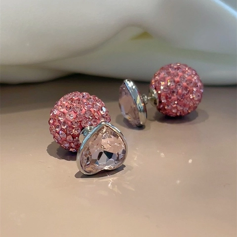 Vintage Luxury Large Drop Earrings Geometric Resin Flower Alloy Gold Plated Rhinestone Letter Bow Stud Earrings For Women Fashion Jewelry