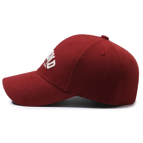 Baumwolle Baseball Kappe Mit Buchstaben Stickerei Gebogener Rand Verstellbare Metallschnalle Casual Vintage Sonnenhut