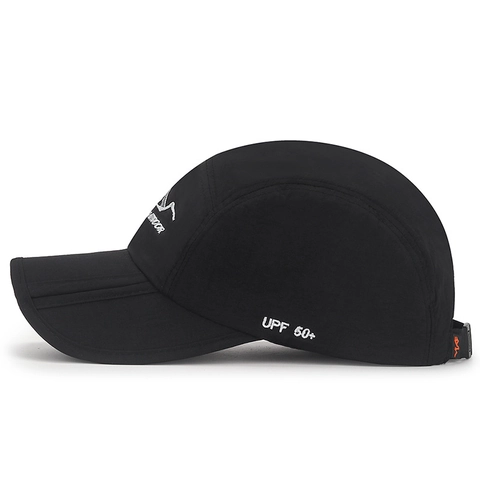 Foldable Quick-dry Sun Hat Polyester UPF 50 Plus Baseball Cap For Outdoor Hiking Sports Mountain Embroidery Adjustable