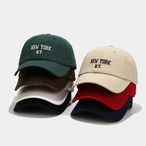Honkbalpet Borduurwerk New York Katoen Verstelbaar Dad Hat Zonbescherming Casual Outdoor Sport Mode Vrouwen Mannen