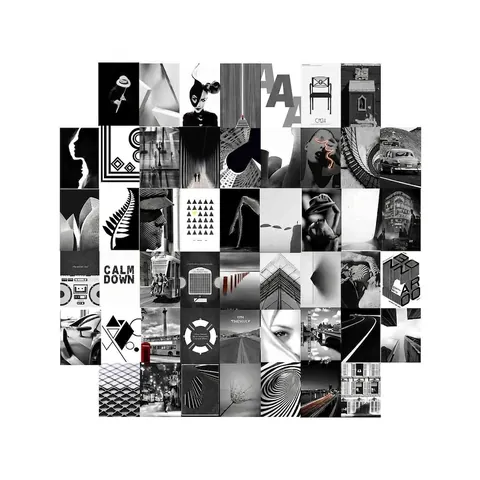 Ästhetisches Wandcollage Kit Matte Papier Kunst Poster Für Schlafzimmer Dekor Vintage Modern Minimalistisch Foto Display