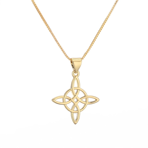 Copper Gold Plated Pendant Necklace Zircon Enamel Dragonfly Dog Boy Girl Witch Knot Minimalist Cute Jewelry For Women