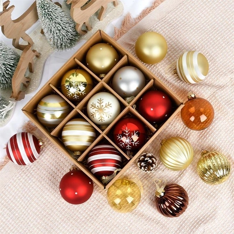 Weihnachtskugeln Bemaltes Glas Christbaumschmuck Feiertagsdekoration Festliche Gemusterte Anhänger Elegant