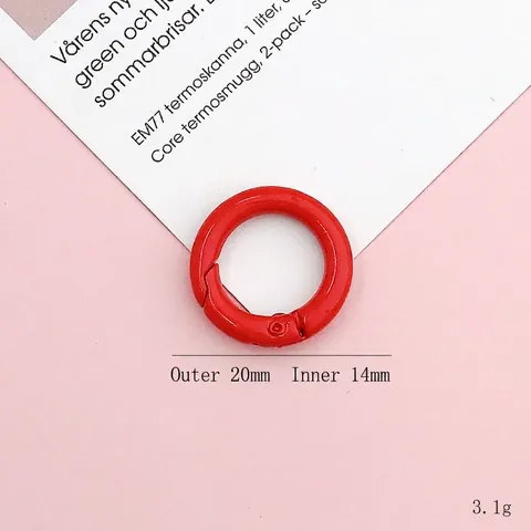 Legierung Feder O-Ring Schnapphaken Schnalle Lackierte Bonbonfarben Offener Verbinder Verschluss Für Schlüsselanhänger Tasche DIY