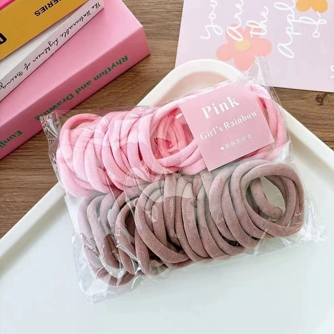Seamless Elastic Hair Ties High Stretch Ponytail Holders Polyester Soft Hair Bands For Women Girls Non Damaging Styling
