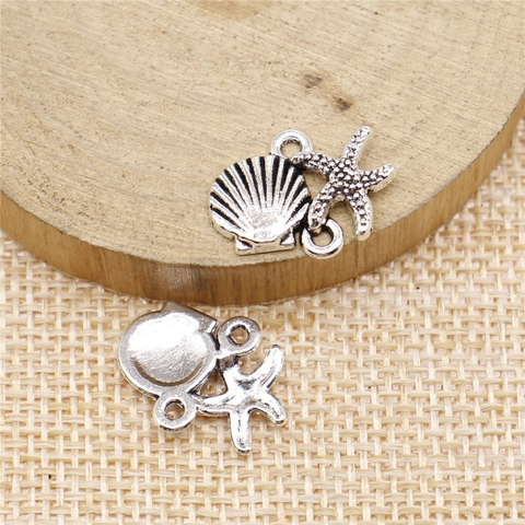 Starfish Shell Connector Links Zinc Alloy Antique Finish DIY Jewelry Making Findings Vintage Ocean Sea Animal Craft