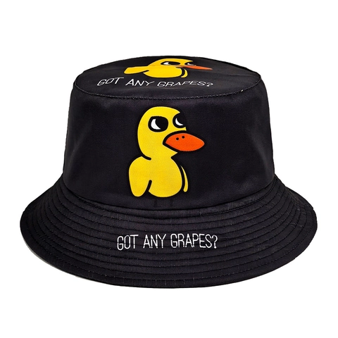 Lustiger Cartoon Ente Anglerhut Polyester Sonnenschutz Outdoor Streetwear Hut Mit Stickerei Für Erwachsene