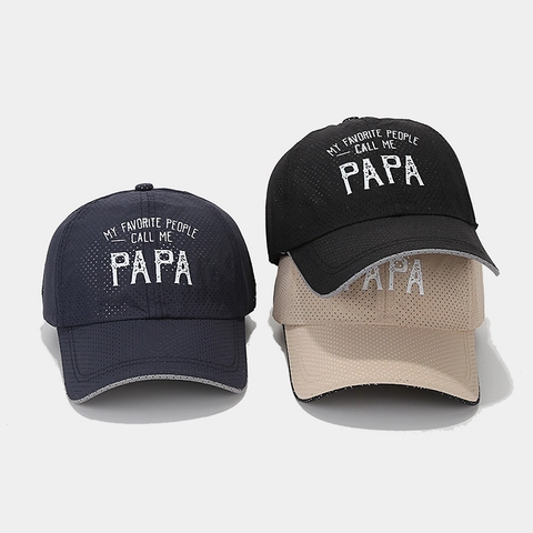 Gorra De Béisbol De Malla Transpirable Secado Rápido Ajustable Gorra Papá Deporte My Favorite People Call Me Papa