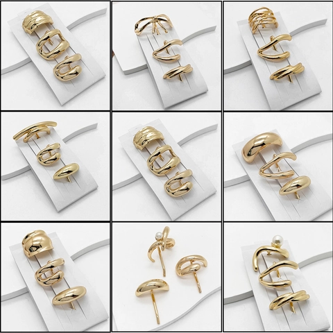 Pinzas Para El Cabello Geométricas De Aleación Minimalista Soporte Para Coleta Estilo Punk Accesorios Para Mujeres