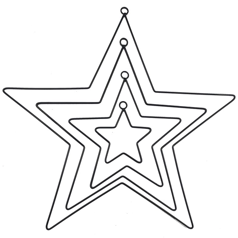 Aros De Metal En Forma De Estrella Anillos De Alambre De Hierro Pentagrama Corona Floral DIY Atrapasueños Decoración De Pared