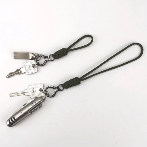 Cordino Per Portachiavi In Paracord Intrecciato Con Fibbia In Metallo Cinturino Da Polso Anti-Smarrimento