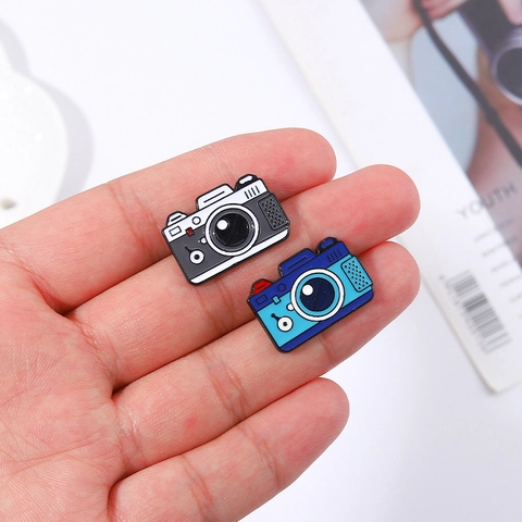 Spilla Fotocamera retrò Pin Smalto Lega Distintivo Tema Fotografia Gioielli Per Zaino Abbigliamento
