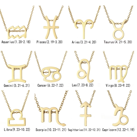 Pendentif Charme Signes du Zodiaque en Acier Inoxydable Minimaliste Symboles Astrologiques Brillants Métalliques Composants pour Fabrication de Collier Bracelet DIY Accessoires de Bijoux