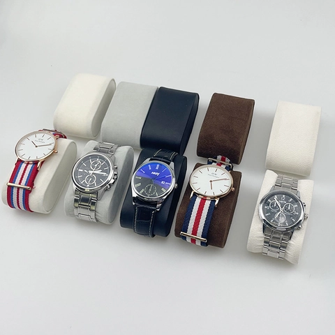 Watch Pillow Jewelry Display Pad Velvet Leather Soft Watch Holder Organizer For Bracelets Showcasing Storage Accessories