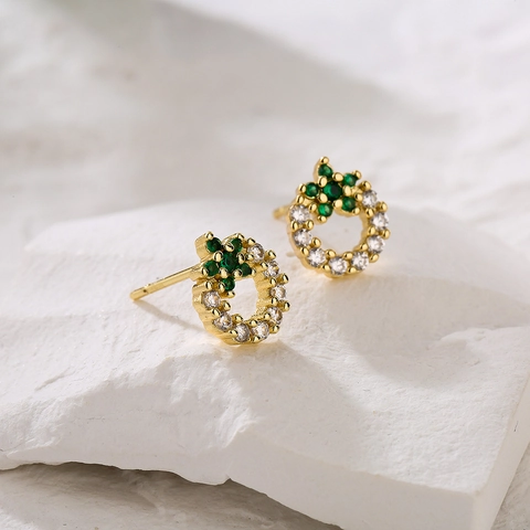 Orecchini A Lobo In Rame Placcato Oro Geometrici Zirconia Perla Artificial Quadrato Fiore Design Per Donne Gioielli Semplici Eleganti