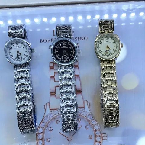 Fashion Women Quartz Watch Small Square Round Dial Stainless Steel Strap Independent Second Hand Water Resistant Ladies