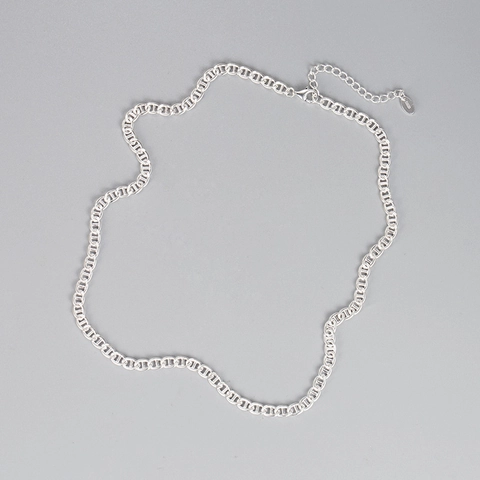 Collier en Argent Sterling 925 Maillon Marine pour Femmes Design de Niche Minimaliste Chaîne de Clavicule Bijoux