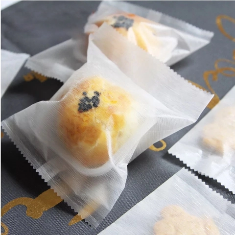 Sacs D'Emballage Alimentaire Translucides Givrés Matériau Composite Texture Brossée Thermoscellage Boulangerie Biscuits Gâteau De Lune