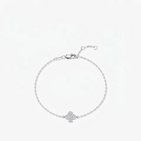 Moissanite Clover Bracelet 925 Sterling Silver D Color VVS1 Sparkling Jewelry For Women Elegant Adjustable Gift