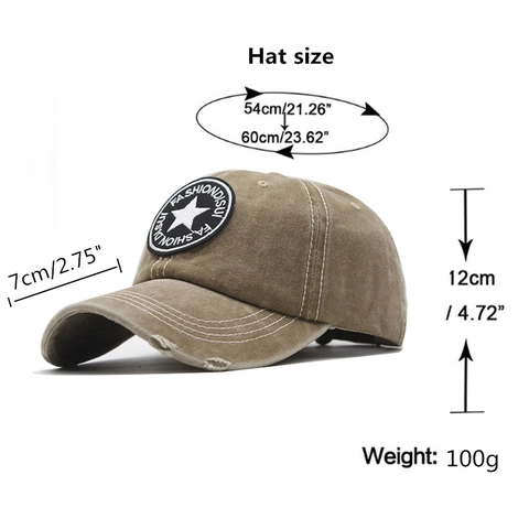 Gorra De Béisbol De Mezclilla De Algodón Lavado Vintage Distressed Bordado Estrella Ajustable Retro Casual Sombrero Sol