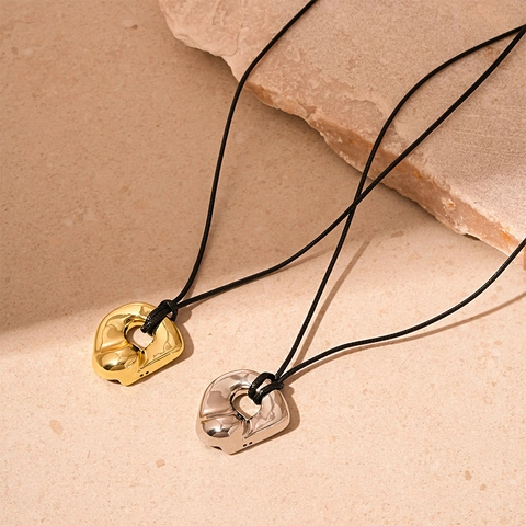 Collier Pendentif Géométrique Organique Irrégulier Alliage Métal Minimaliste Artistique Longue Chaîne De Pull Pour Femmes