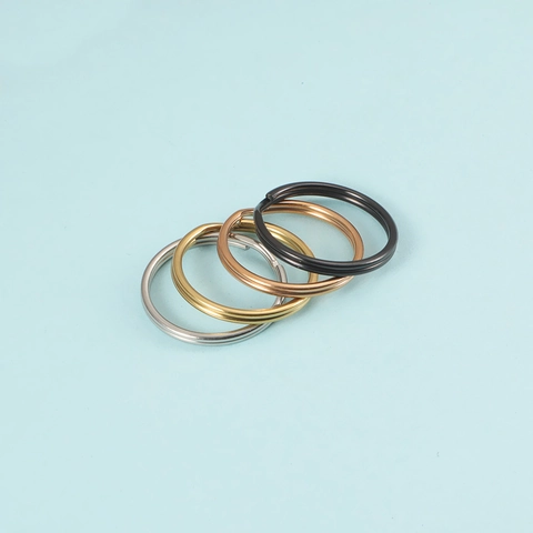 304 Stainless Steel Split Rings Double Layer Key Rings For Keychain Making DIY Jewelry Connector Findings High Polished