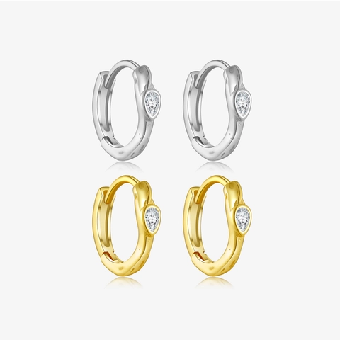 Orecchini A Cerchio In Argento Sterling 925 Con Zircone A Cuore Stile Ins Gioielli Alla Moda Per Donna