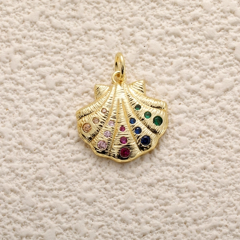Ocean Marine Charms Pendants Gold Plated Copper Zircon Artificial Pearl Enamel DIY Jewelry Making Necklace Bracelet Earring Nautical