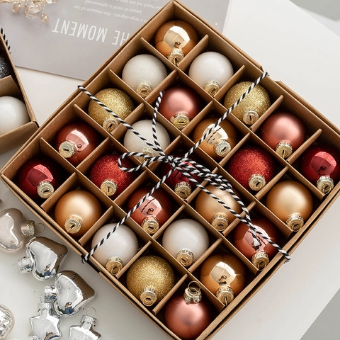 Kerst Glazen Ballen Ornamenten Gemengde Vormen Mat Glanzend Glitter Kerstboom Hangende Vakantie Feest Decor Elegant