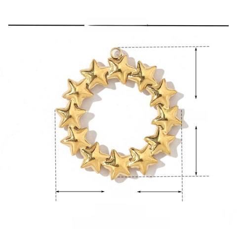 Stainless Steel Gold Plated Charms Pendants Jewelry Making DIY Crafting French Vintage Style Sun Moon Star Animal Eye Shapes