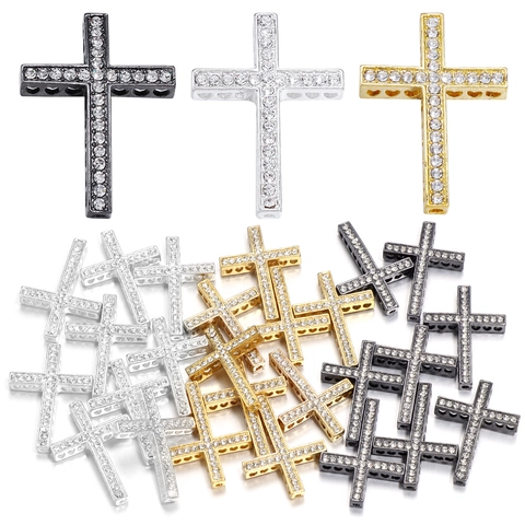 Kreuz Anhänger Legierung Strass Zirkon Herz Ausschnitt Für DIY Schmuckherstellung Halskette Zubehör Religiös