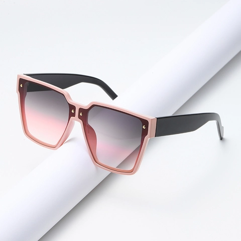 Oversize Square Sunglasses PC Frame UV400 Gradient Lens Retro Fashion Eyewear For Women Trendy Chic Travel Outdoor Shades