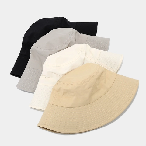 Unisex Schnell Trocknender Fischerhut Polyester Breite Krempe Sonnenschutz Verstellbares Winddichtes Seil Outdoor Sommer Minimalistisch