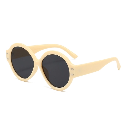 Retro Round Frame Sunglasses Fashion Big Frame UV400 Protection PC Frame AC Lens For Men And Women Outdoor Party