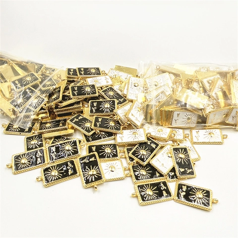 Collana Con Pendente Carta Dei Tarocchi Il Sole Rame Smalto A Olio Hip Hop Punk Vintage Gothic Gioielli Per Uomo E Donna