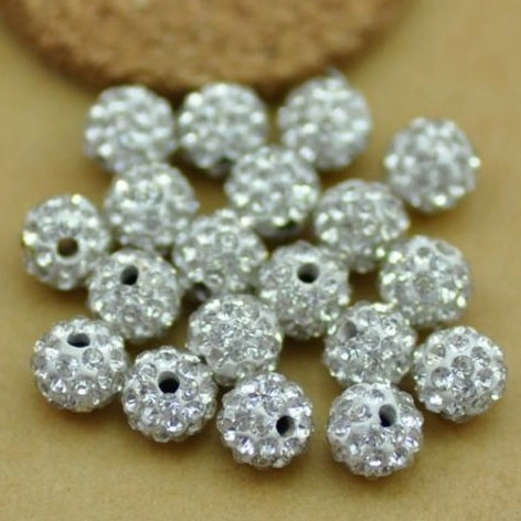 Round Disco Ball Beads Polymer Clay Rhinestone Pave Sparkling For DIY Jewelry Making Bracelets Necklaces Shamballa Style Craft