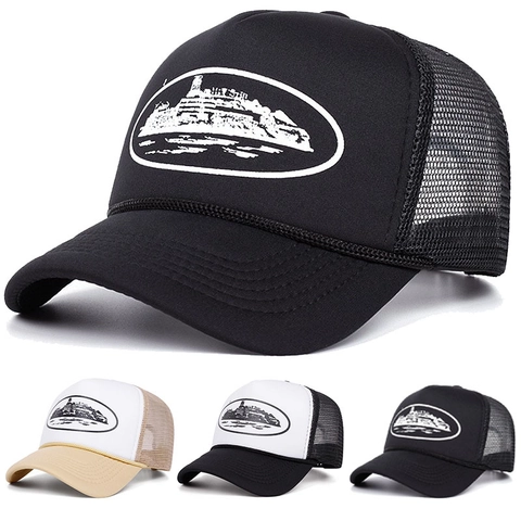 Gorra Trucker Con Estampado De Isla Vintage Transpirable De Malla Gorra De Béisbol Con Snapback Ajustable Retro Para Hombre Mujer