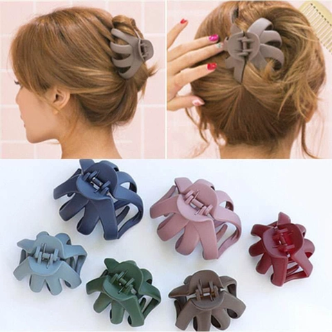 Molletta Per Capelli Polpo Plastica Opaca Antiscivolo Grandi Fermagli Geometrici Ovali Accessori Per Donna
