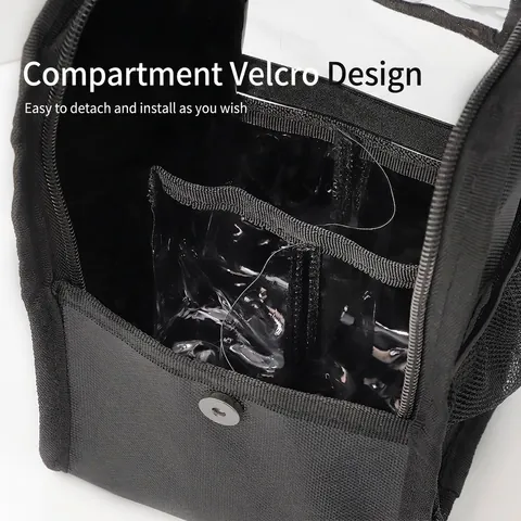 Professionelle Make-up-Pinseltasche Crossbody Organizer Transparentes PVC Wasserdichtes Oxford-Gewebe Tragbare Aufbewahrung
