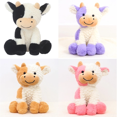 Cute Cow Plush Toy Soft Stuffed Animal Doll With PP Cotton For Home Decor Gift Colorful Cartoon Sitting Standing Styles