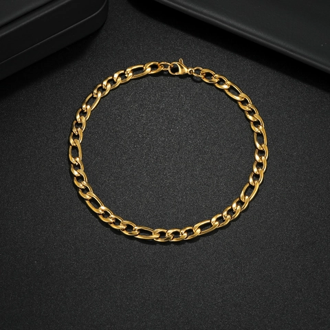 Minimalistisches Figaro Kette Armband Edelstahl Hip Hop Gliederkette Für Herren Damen Trendiger Punk Handschmuck Zubehör
